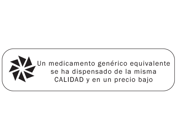 A-114-ES White 3/8" x 1-1/2" Pharmacy Auxiliary Labels for Prescription Containers - Spanish Version - With Imprint: (Spanish) A GENERIC EQUIVALENT DRUG / HAS BEEN DISPENSED OF THE SAME / QUALITY AND AT A LOWER PRICE