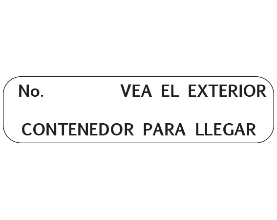 A-137-ES White 3/8" x 1-1/2" Pharmacy Auxiliary Labels for Prescription Containers - Spanish Version - With Imprint: (Spanish) No. SEE OUTSIDE / CONTAINER FOR DIRECTIONS