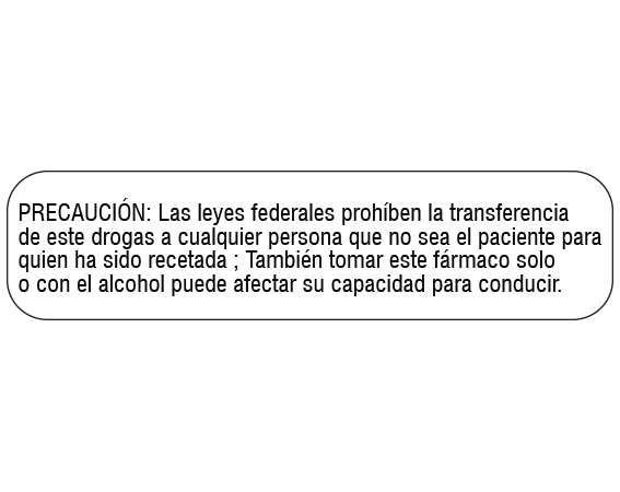 A-139-ES1 White 3/8" x 1-1/2" Pharmacy Auxiliary Labels for Prescription Containers - Spanish Version - With Imprint: (Spanish)CAUTION: FEDERAL LAW PROHIBITS THE TRANSFER OF THIS / DRUG TO ANY PERSON OTHER THAN THE PATIENT FOR / WHOM IT WAS PRESCRIBED; ALSO TAKING THIS DRUG ALONE / OR WITH ALCOHOL MAY IMPAIR YOUR AB