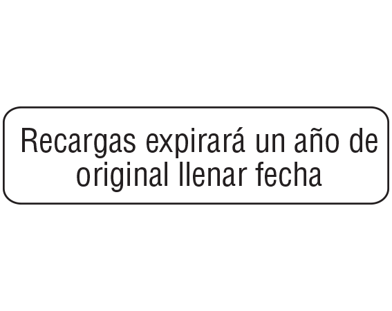 A-152-ES White 3/8" x 1-1/2" Pharmacy Auxiliary Labels for Prescription Containers - Spanish Version - With Imprint: (Spanish) REFILLS EXPIRE ONE YEAR / FROM ORIGINAL FILL DATE