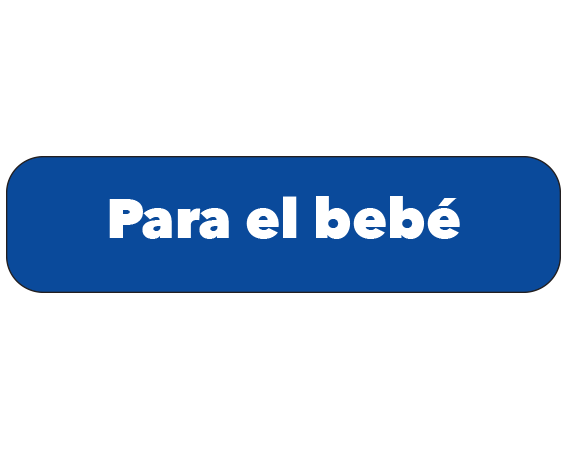 A-58-ES1 White 3/8" x 1-1/2" Pharmacy Auxiliary Labels for Prescription Containers - Spanish Version - With Imprint: (Spanish) FOR THE BABY