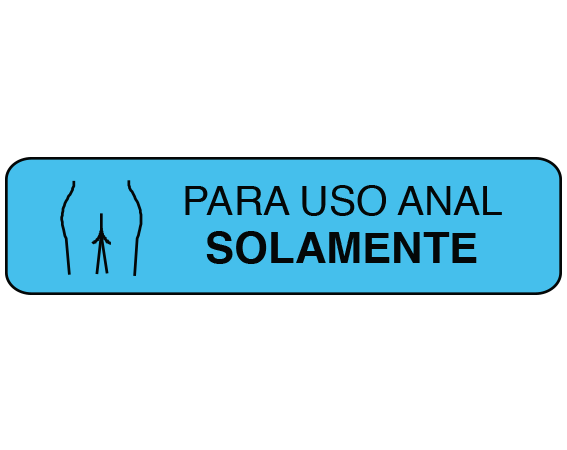 A-64-ES Blue 3/8" x 1-1/2" Pharmacy Auxiliary Labels for Prescription Containers - Spanish Version - With Imprint: (Spanish) FOR RECTAL USE / ONLY