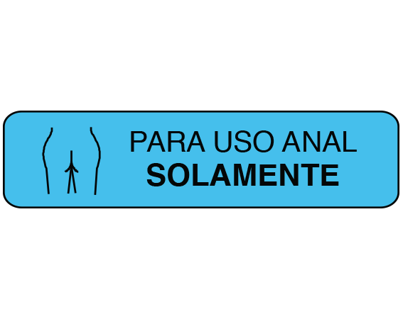 Blue 3/8" x 1-1/2" Pharmacy Auxiliary Labels for Prescription Containers - Spanish Version  - With Imprint: (Spanish) FOR RECTAL USE / ONLY