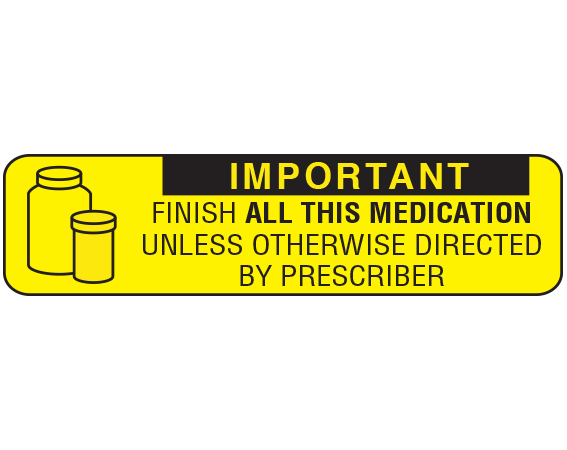 A-86 | Pharmacy Auxiliary Labels for Prescription Containers - English Version - Shamrock Labels