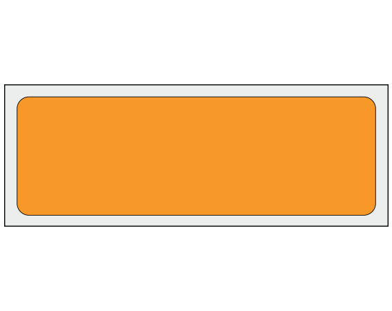 ADS-1-51 Orange 1" x 3" Multi-Purpose Removable Blank Labels - Flexible