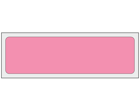 ADS-2-112 Rose 1" x 3-1/2" Multi-Purpose Removable Blank Labels - Flexible