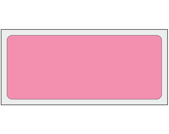 ADS-3-11 Rose 1-1/4" x 3" Multi-Purpose Removable Blank Labels - Standard