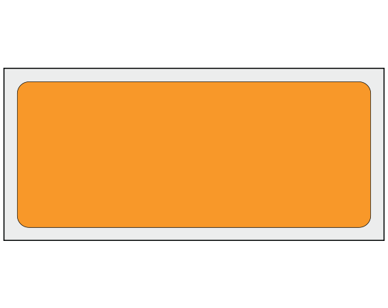 ADS-3-51 Orange 1-1/4" x 3" Multi-Purpose Removable Blank Labels - Flexible