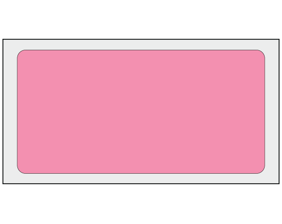 ADS-5-111 Rose 1-1/2" x 3" Multi-Purpose Removable Blank Labels - Flexible