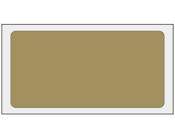 ADS-5-181 Gold 1-1/2" x 3" Multi-Purpose Removable Blank Labels - Flexible