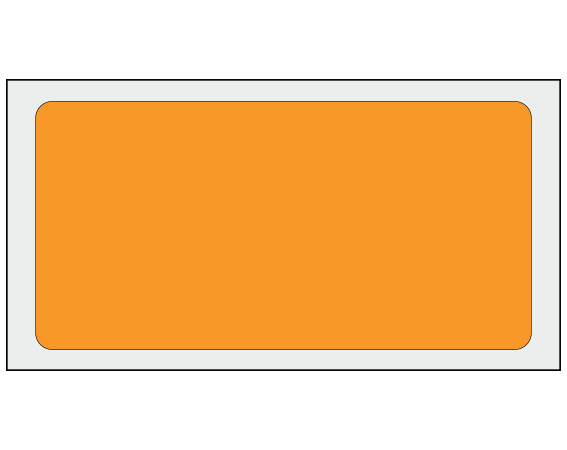 ADS-5-51 Orange 1-1/2" x 3" Multi-Purpose Removable Blank Labels - Flexible
