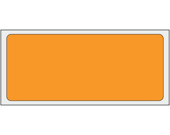 ADS-6-5 Orange 1-1/2" x 3-1/2" Multi-Purpose Removable Blank Labels - Standard