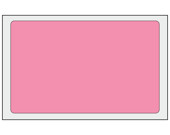 ADS-8-111 Rose 2-1/2" x 4" Multi-Purpose Removable Blank Labels - Flexible