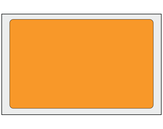 ADS-8-5 Orange 2-1/2" x 4" Multi-Purpose Removable Blank Labels - Standard