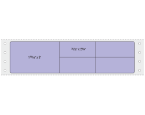Violet 1-15/16" x 7-1/2" Pinfed Printer Labels for the Laboratory