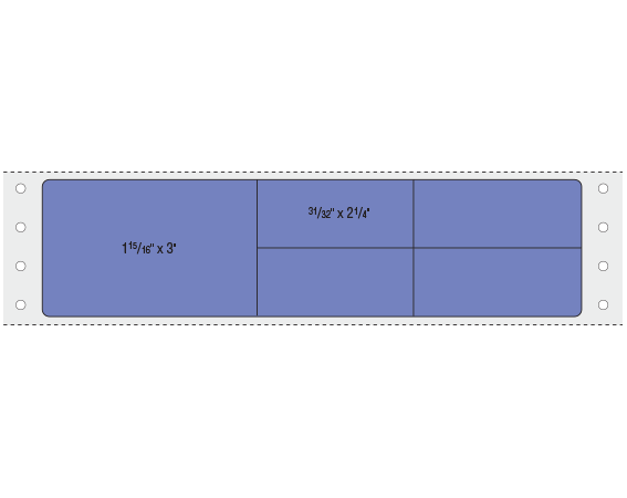BDP-10-13 Lavender 1-15/16" x 7-1/2" Pinfed Printer Labels for the Laboratory