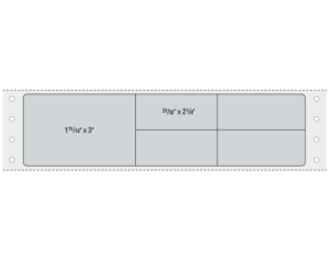 Gray 1-15/16" x 7-1/2" Pinfed Printer Labels for the Laboratory