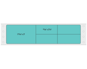 Aqua 1-15/16" x 7-1/2" Pinfed Printer Labels for the Laboratory