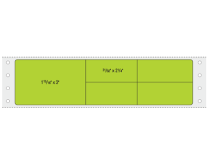 Chartreuse 1-15/16" x 7-1/2" Pinfed Printer Labels for the Laboratory