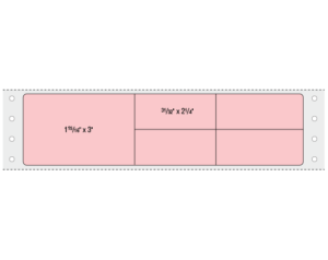 Pink 1-15/16" x 7-1/2" Pinfed Printer Labels for the Laboratory