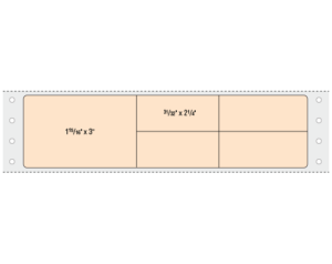 Salmon 1-15/16" x 7-1/2" Pinfed Printer Labels for the Laboratory