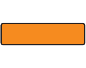 Orange 1-3/8" x 5-3/8" Patient Chart Identification Labels  - With Imprint: BORDER ONLY