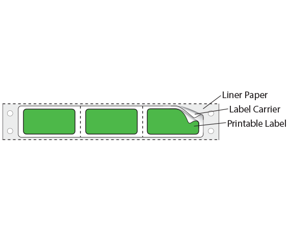 MSL-3PF-3 | Pinfed Printer Labels for Patient Charge Systems - Piggyback