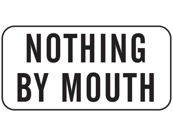 NL-1041 White 3/4" x 1-1/2" Nursing Labels for Instruction and Communication - With Imprint: NOTHING BY MOUTH