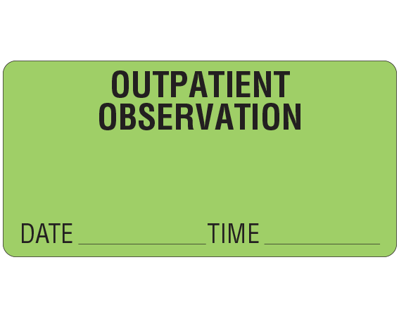 OPO-3 Outpatient Observation Alert Information Labels