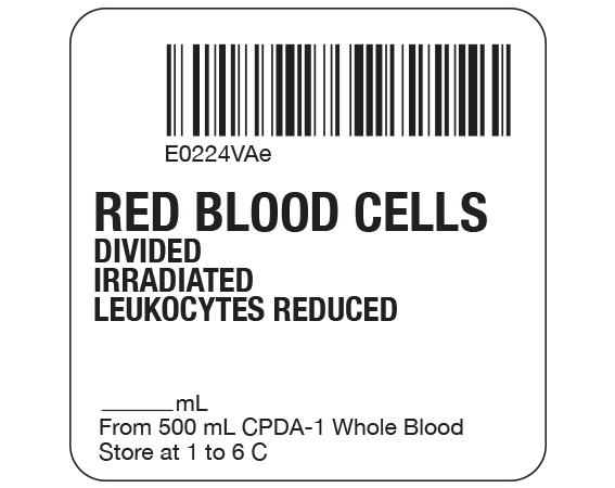SB128-20D-6AE ISBT 128 Red Blood Cell Product Labels