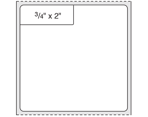 SB128-44-DIN-KT White 4 " x 4" Thermal Printer Labels for ISBT 128 Applications - Cryogenic