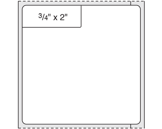 SB128-44-DINS White 4 " x 4" Thermal Printer Labels for ISBT 128 Applications