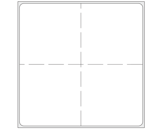 SB128-44-P3 White 4 " x 4" Thermal Printer Labels for ISBT 128 Applications - Cryogenic