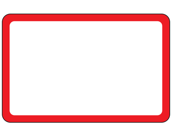 SBLP-11 White 1-1/2" x 2-1/2" Red Border Pre-Cut Labels for the Laboratory