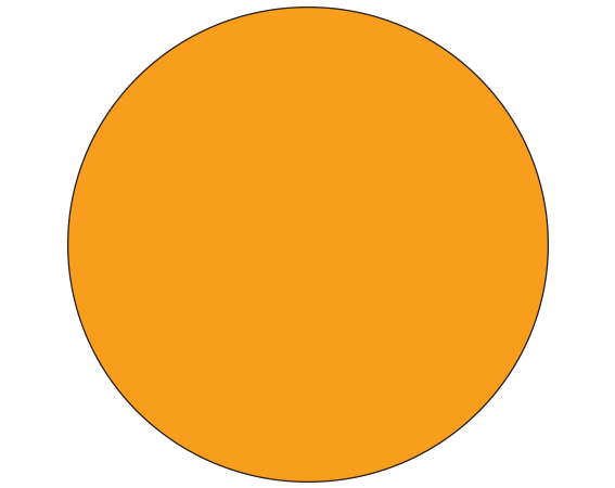 SDL-100-282 Fluorescent Orange 1" DIAMETER Color Coded Dot Labels - Roll Form
