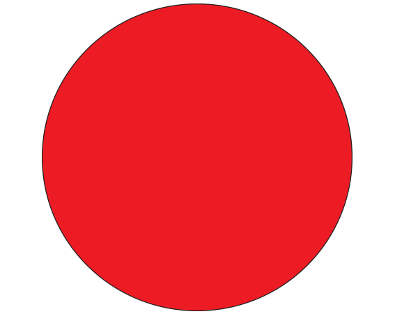 SDL-125-43 Red 1-1/4" DIAMETER Color Coded Dot Labels - Roll Form