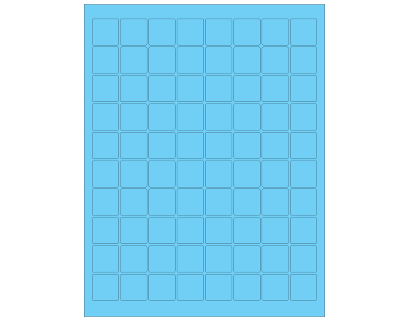 SLS-LASER-RC-6 Blue 15/16" x 15/16" Laser Printer Labels for Microscope Slides - Round Corners