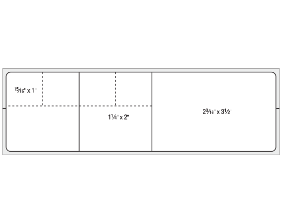 THERM-1297R White 2-3/16" x 7-1/2" Thermal Printer Labels for PathNet / Cerner Laboratory Software Systems