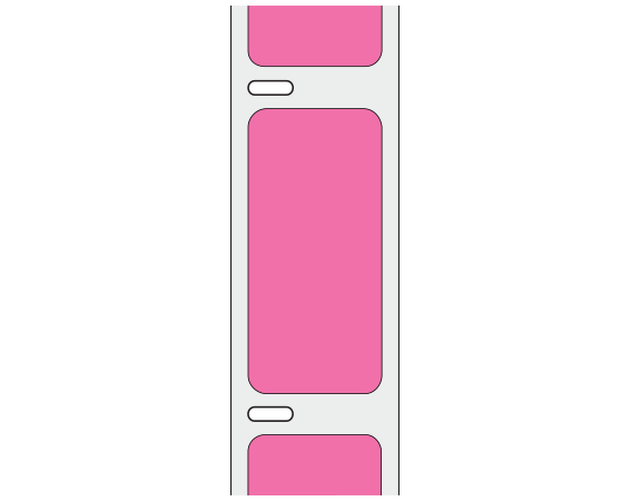 THERM-1416R-DO-31 Fluorescent Pink 2-1/8" x 1" Thermal Labels for Desktop Printers