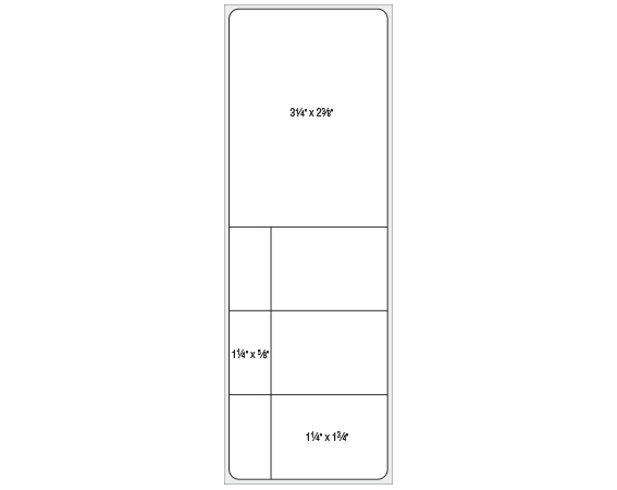 THERM-1456R2 White 7" x 2-3/8" Thermal Printer Labels for Dynamic Healthcare Technologies Laboratory Software Systems