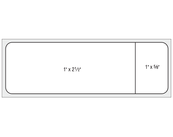 THERM-1457R2 White 1" x 3-1/8" Thermal Printer Labels for Citation Laboratory Software Systems