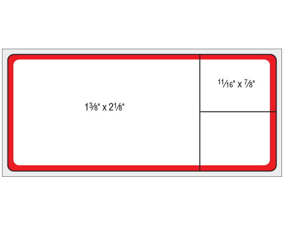 THERM-1458R-B4 White 1-3/8" x 3" Thermal Printer Labels for Softlab Laboratory Software Systems