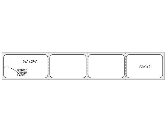 THERM-1460R1 White 1-7/32" x 8-15/32" Thermal Printer Labels for Antrim Laboratory Software Systems