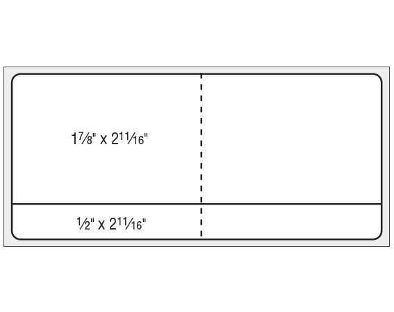 THERM-165R White 2-3/8" x 5-3/8" Thermal Printer Labels for Laboratory Software
