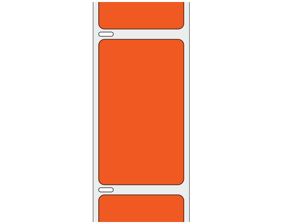 THERM-1710R-DO-27 Fluorescent Red 3-1/2" x 2" Thermal Labels for Desktop Printers