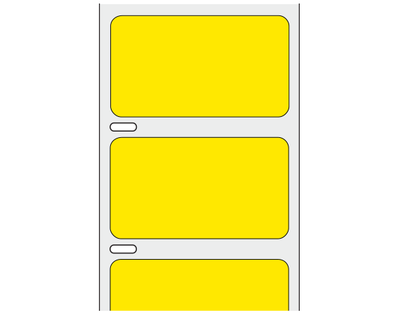 THERM-1791R-DO-2 Yellow 1-1/4" x 2-1/4" Thermal Labels for Desktop Printers