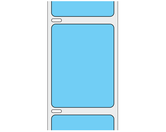 THERM-1918R-DO-6 Blue 2-3/4" x 2-1/8" Thermal Labels for Desktop Printers