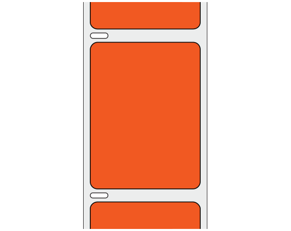 THERM-1918RR-DO-27 Fluorescent Red 2-3/4" x 2-1/8" Thermal Labels for Desktop Printers