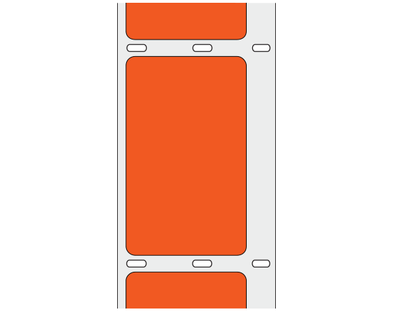 THERM-1919R-27 Fluorescent Red 3-1/16" x 1-13/16 Thermal Labels for Desktop Printers