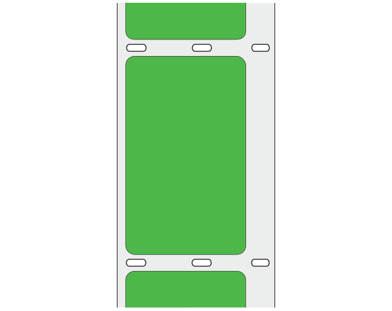 THERM-1919R-3 Green 3-1/16" x 1-13/16 Thermal Labels for Desktop Printers